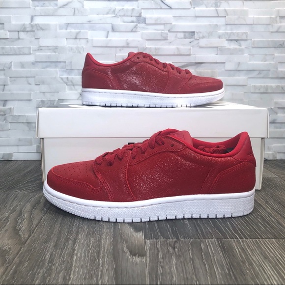 Nike Air Jordan 1 Low NS Gym Red & Gold WMNS AJ1 - Picture 1 of 12